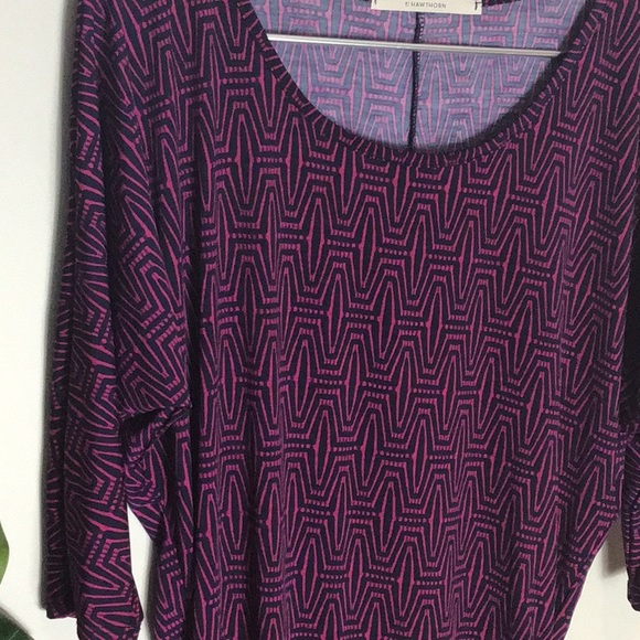 41 Hawthorn > Purple Cinched Blouse Medium - Picture 3 of 7